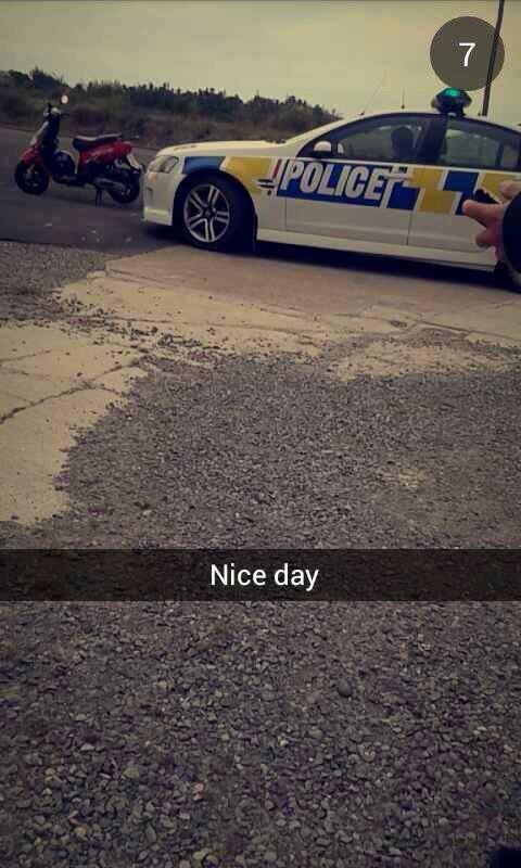 politie op Snapchat