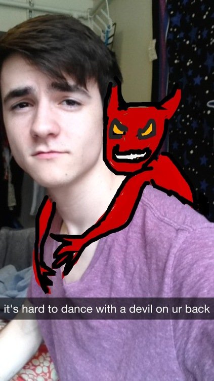 duivel op Snapchat